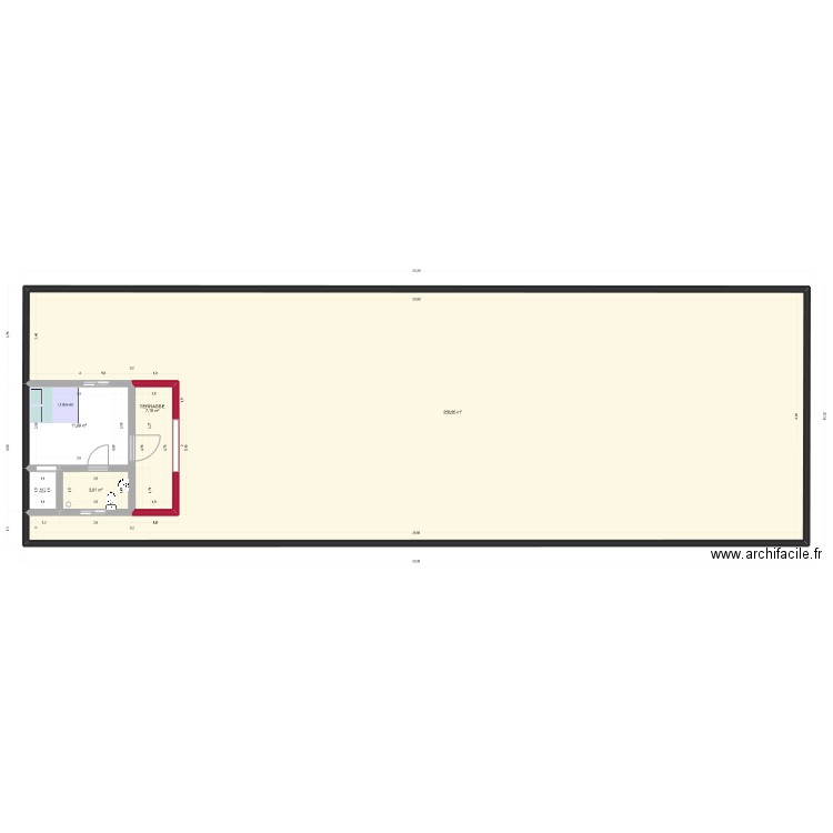 Tsevie I - Vue Terrain. Plan de 5 pièces et 284 m2