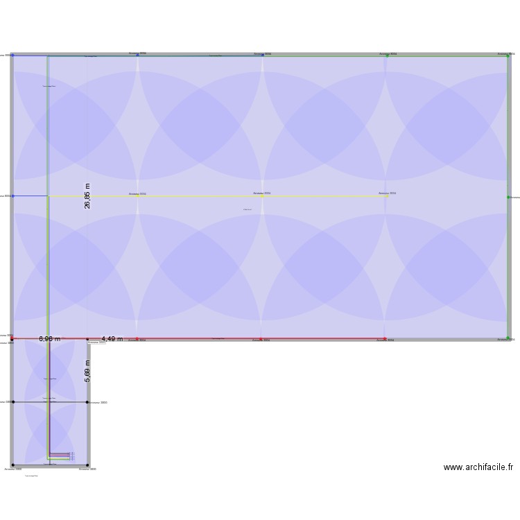 arrosage la croix. Plan de 1 pièce et 1364 m2