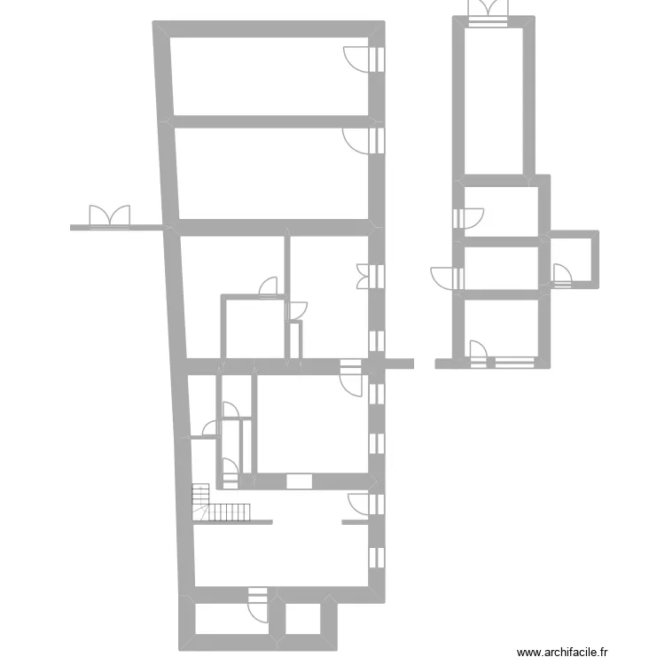 Pacé Existant Gîtes. Plan de 17 et 218 m² Pacé Existant Gîtes. Plan de 17 et 218 m²