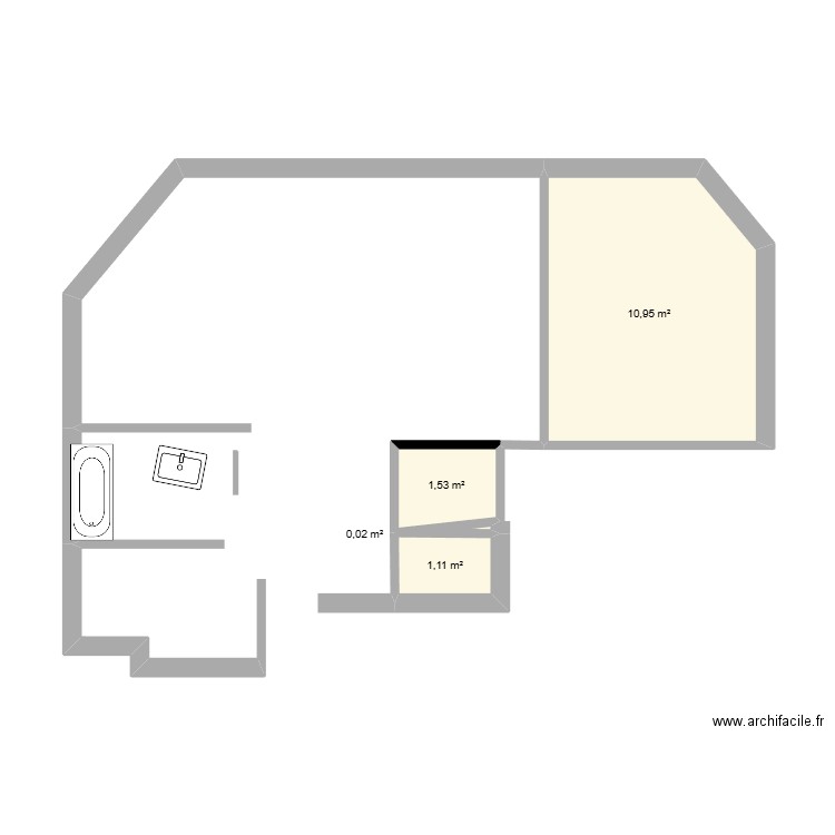 T3 Vincennes Schema Plafonds. Plan de 4 pièces et 14 m2