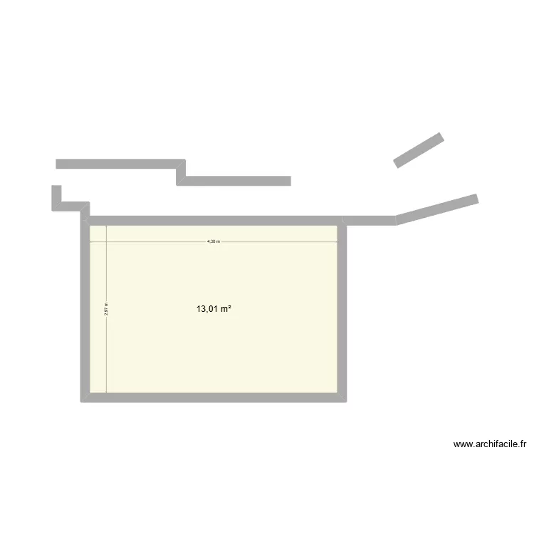 52 saint honor&eacute;. Plan de 1  et 13 m²