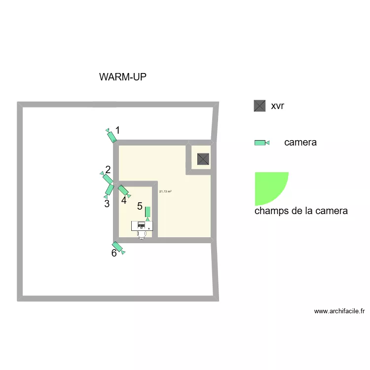 WARM-UP. Plan de 1  et 21 m²