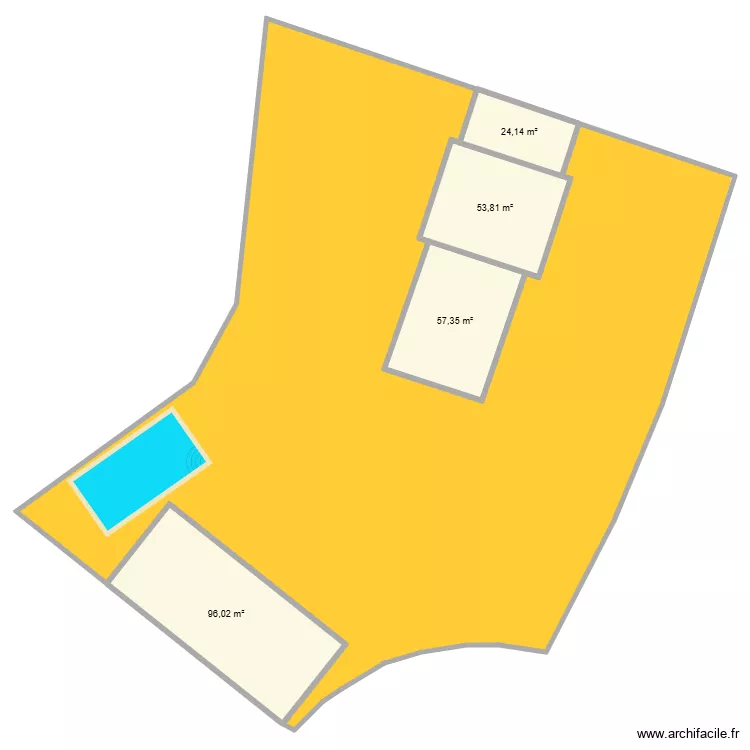 projet agrandissement. Plan de 4 et 231 m² projet agrandissement. Plan de 4 et 231 m²
