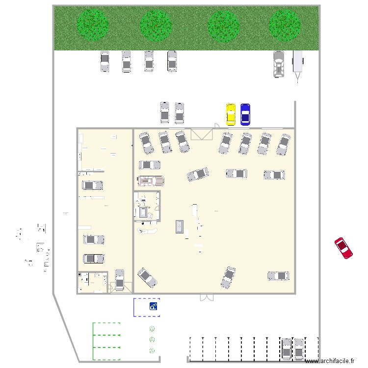 events auto ea comprod. Plan de 6 pièces et 1252 m2