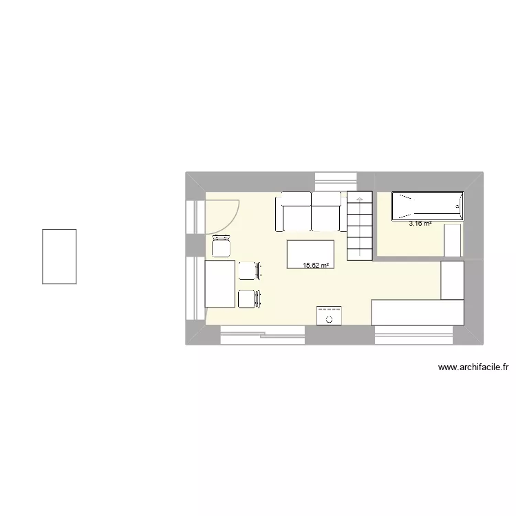 CABANE POL MANSARD 7M. Plan de 4 et 30 m² CABANE POL MANSARD 7M. Plan de 4 et 30 m²
