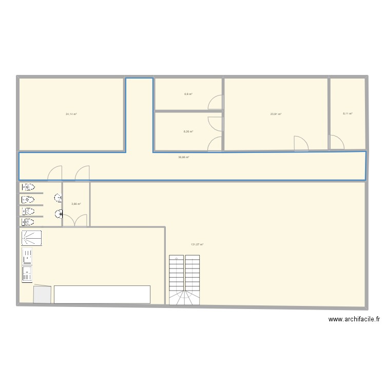 KAIRABA POLICE STATION. Plan de 8 pièces et 243 m2