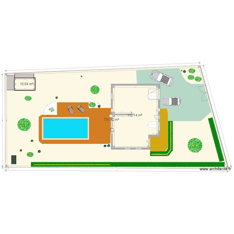 plan pour arrosage. Plan de 3 pièces et 983 m2
