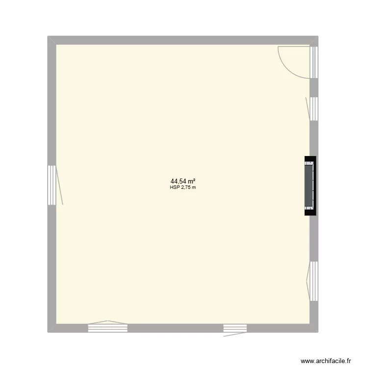 Maison Rateni logement La Margot. Plan de 1  et 45 m²