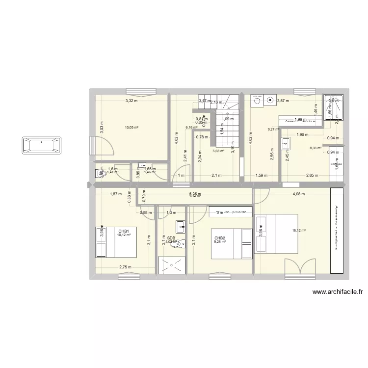 MAISON UR ONEA rdcV13. Plan de 