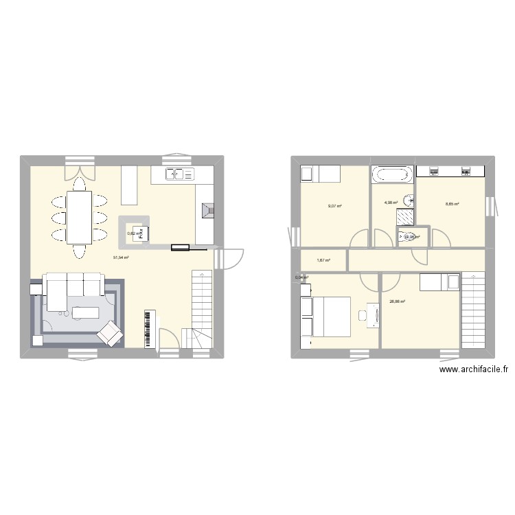 TEST 2. Plan de 9 pièces et 104 m2