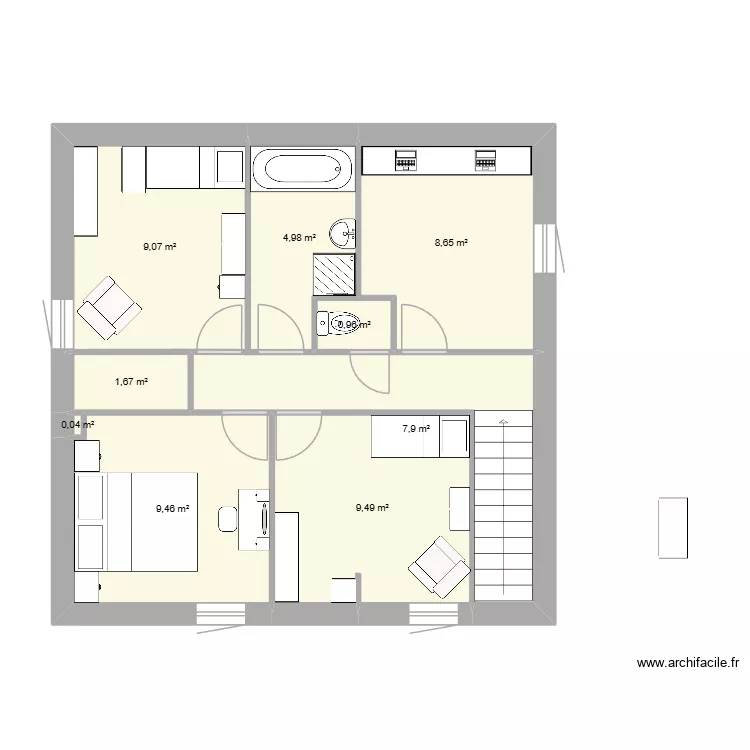 TEST 2. Plan de 9 et 52 m² TEST 2. Plan de 9 et 52 m²
