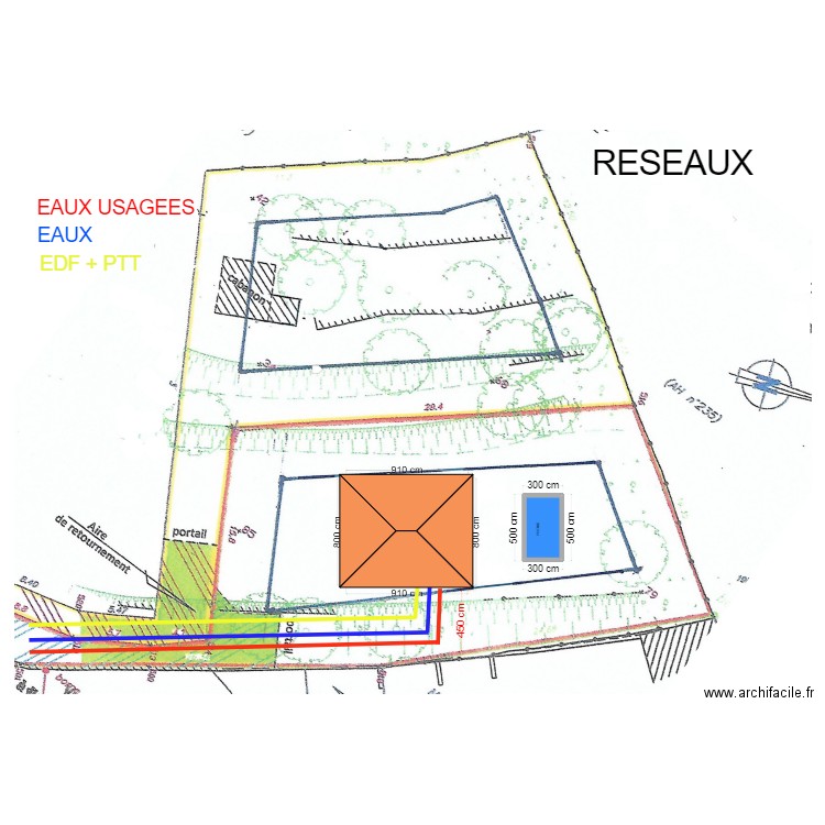 RESEAUX PAPA. Plan de 1 pièce et 12 m2