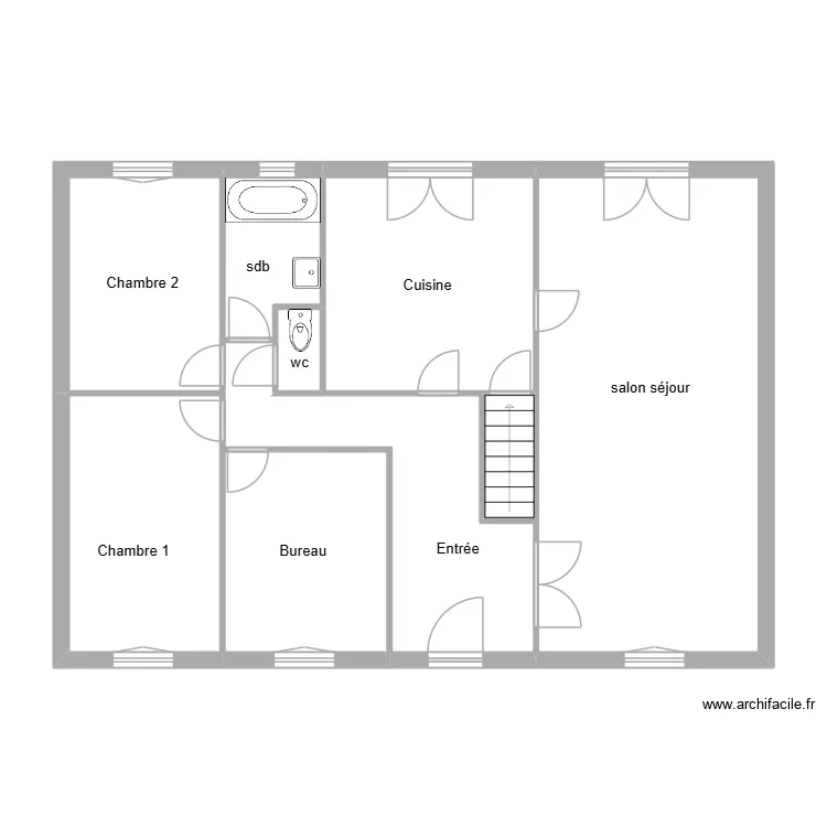 rivoal projet&eacute;. Plan de 6  et 86 m²