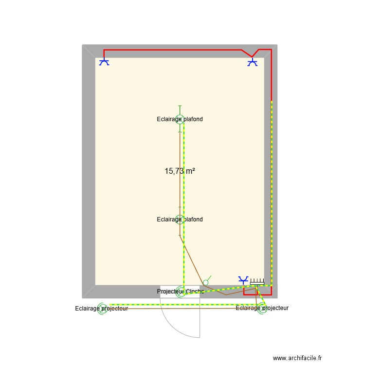Chapelle ARTICOL. Plan de 1 pièce et 16 m2