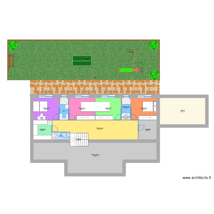 Plan Gaelle ok. Plan de 20 pièces et 394 m2