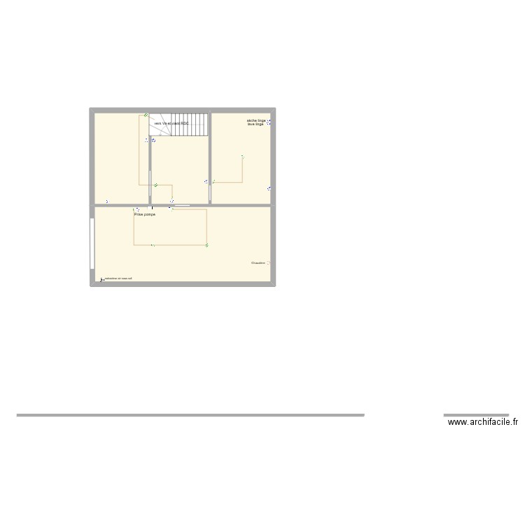 Grall sous sol elec. Plan de 3 pièces et 101 m2