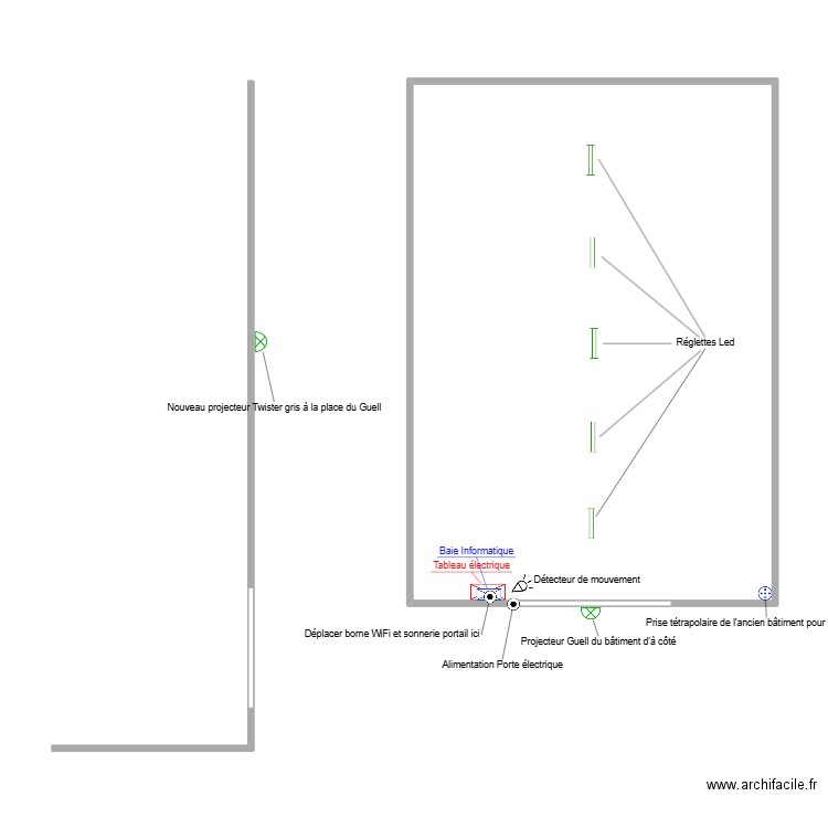 Fief Fleuri. Plan de 1 pièce et 68 m2