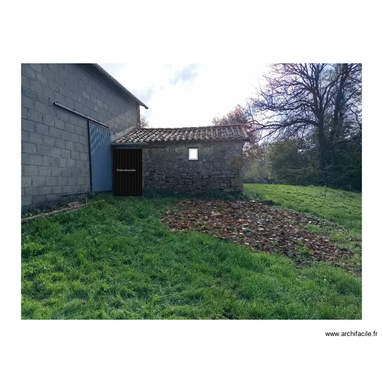 façade SDB coté entrée. Plan de façade SDB coté entrée. Plan de