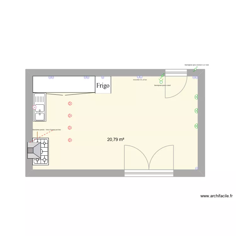 Bodega. Plan de 1 et 21 m² Bodega. Plan de 1 et 21 m²