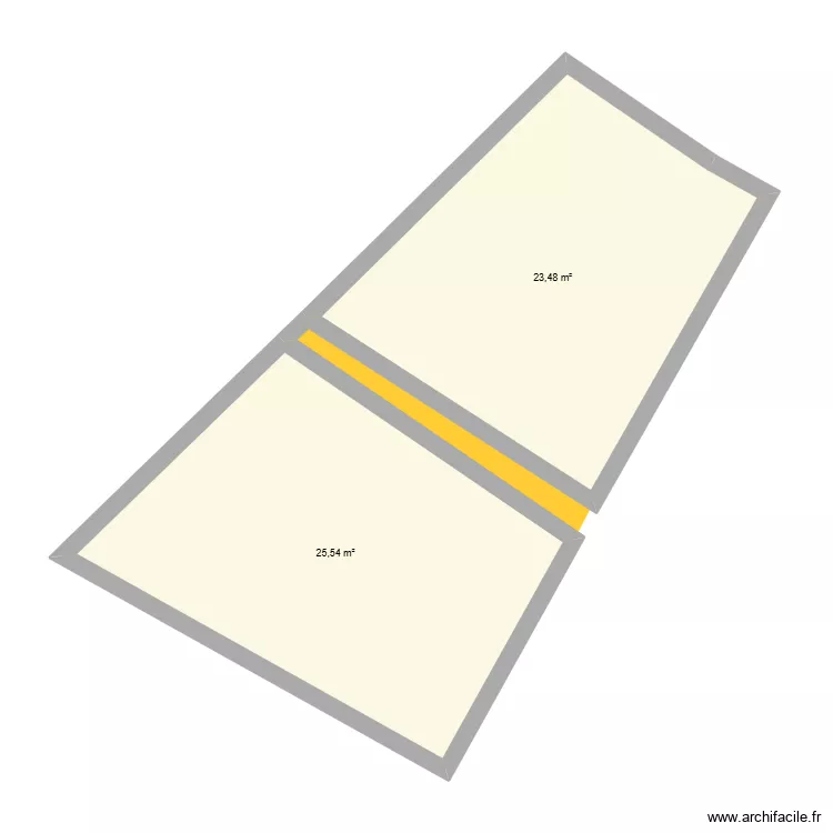Maison Martres. Plan de 2 Pièces et 49 m²