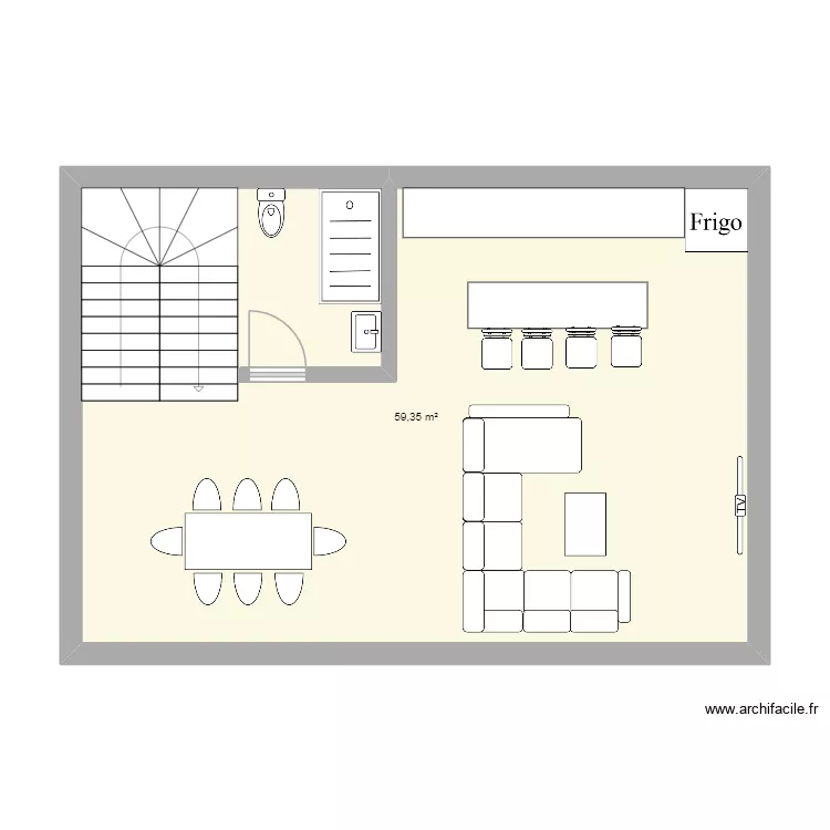 etage01. Plan de 1 et 59 m² etage01. Plan de 1 et 59 m²
