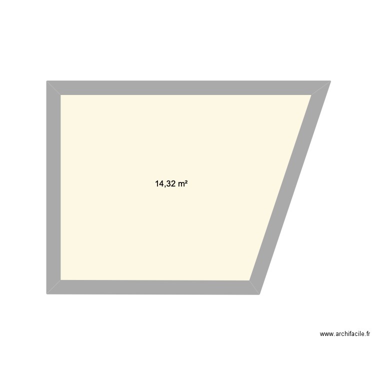 toit abri de jardin. Plan de 1 pièce et 14 m2