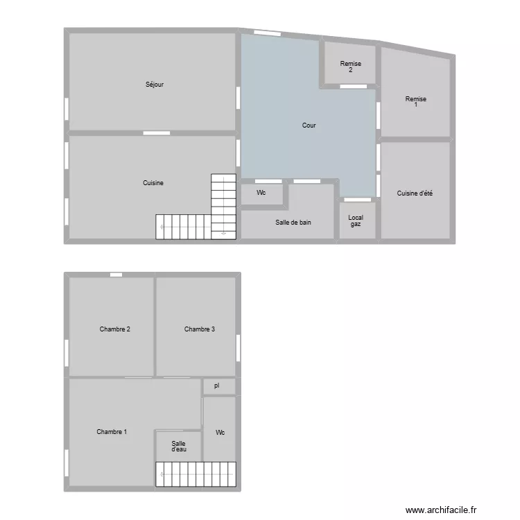 Colas ye Amiante. Plan de 15 et 112 m² Colas ye Amiante. Plan de 15 et 112 m²