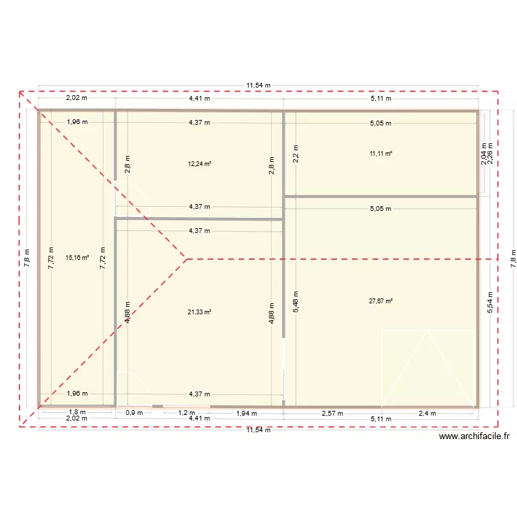 Plan Grange QUATRO. Plan de 5 Pièces et 88 m² Plan Grange QUATRO. Plan de 5 Pièces et 88 m²