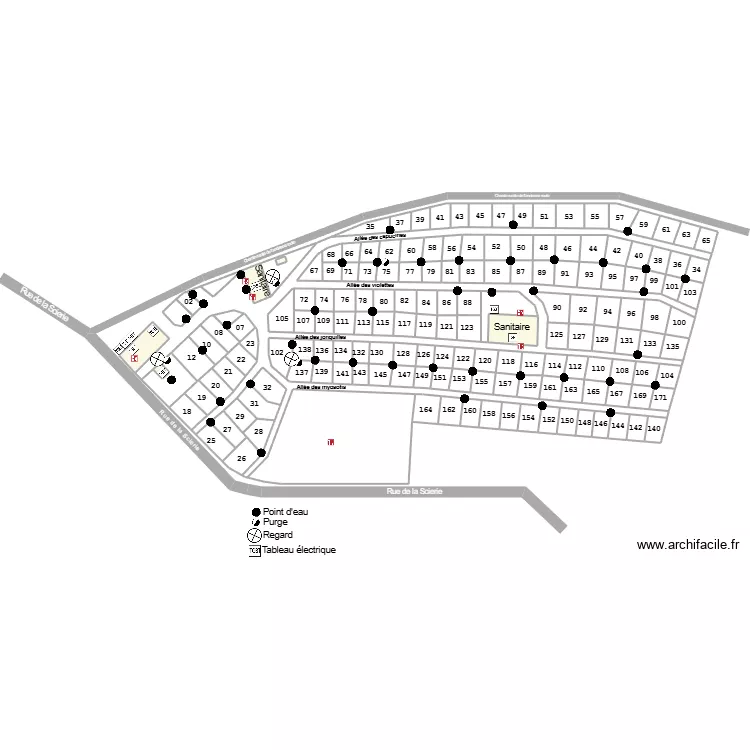 Plan instalation camping. Plan de 