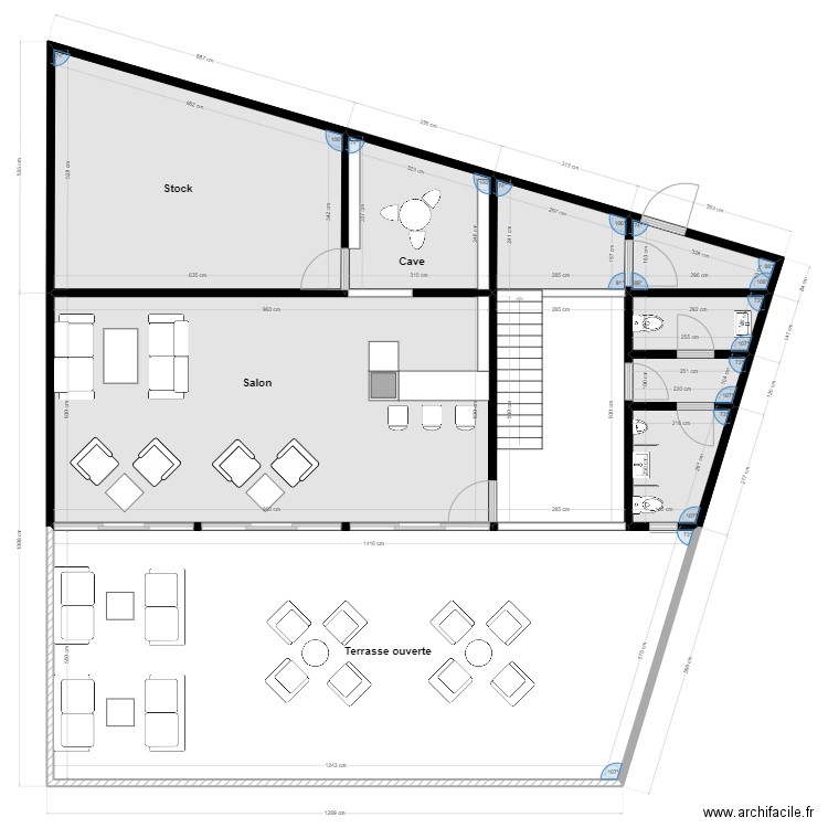 CP - P3 -Plan. Plan de 16 pièces et 384 m2