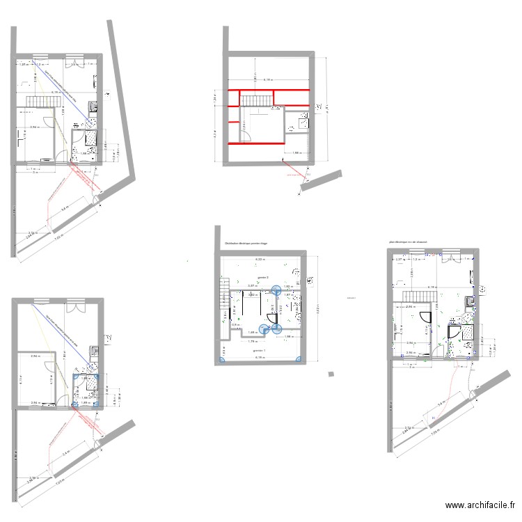 Mouliere. Plan de 8 pièces et 150 m2