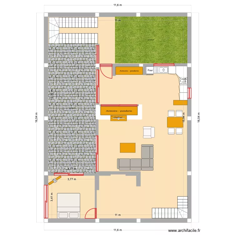 AIT ANNANE. Plan de 1  et 175 m²