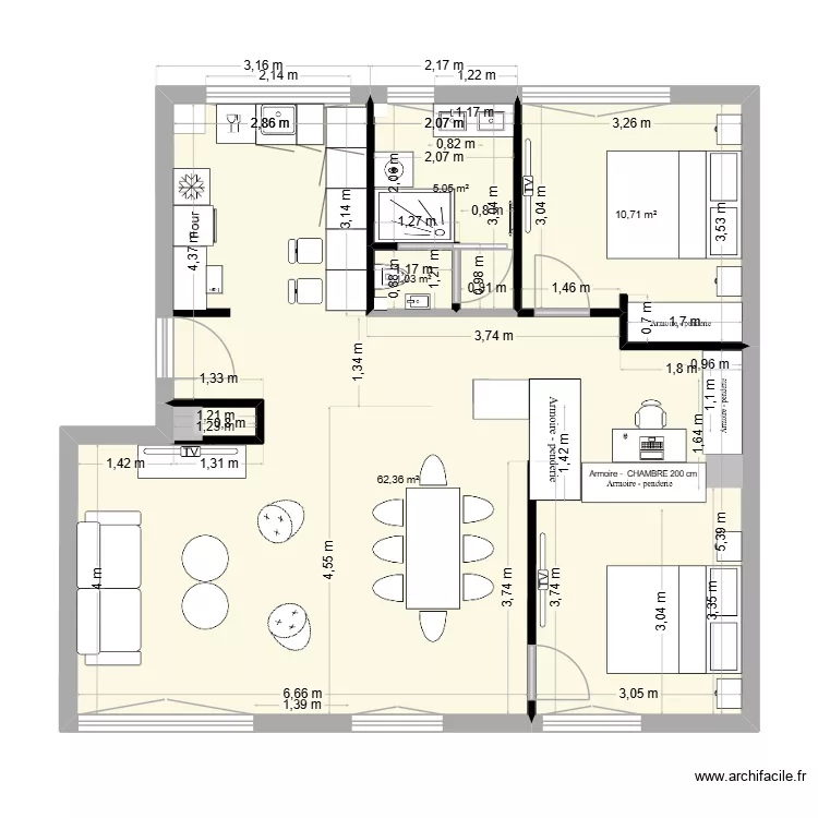 GAUTIER dernier pap. Plan de 4  et 79 m²