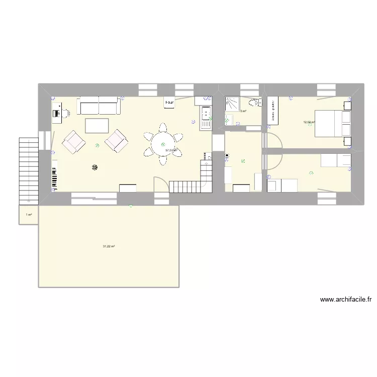 Longère Julie & Mathieu 07/07/26. Plan de 5 et 104 m² Longère Julie & Mathieu 07/07/26. Plan de 5 et 104 m²