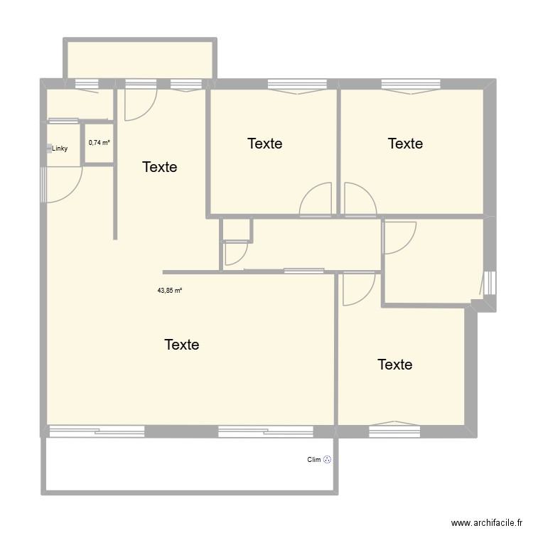 Listing travaux. Plan de 10 pièces et 92 m2