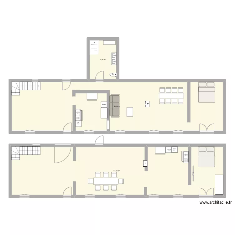 morsang 2. Plan de 3 Pièces et 200 m²