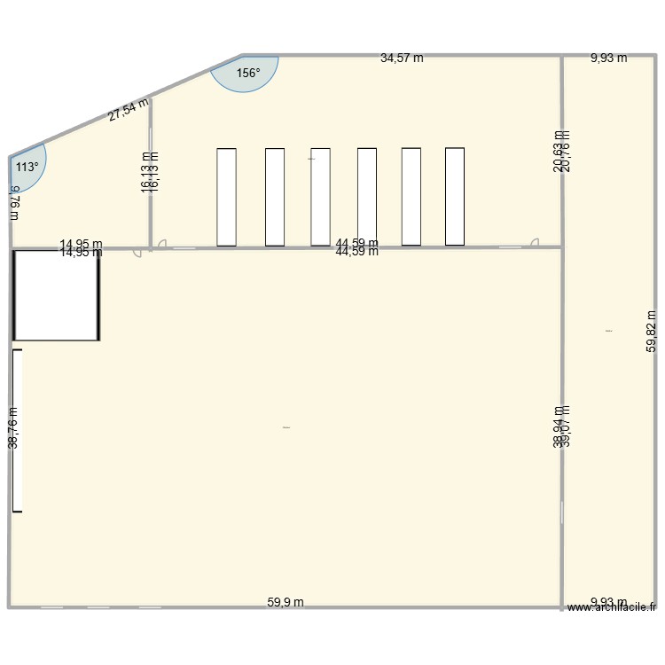 bur2. Plan de 3 pièces et -283 m2