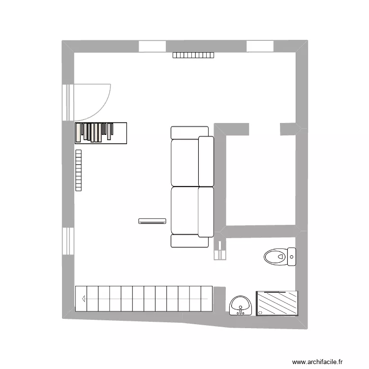 Studio. Plan de 
