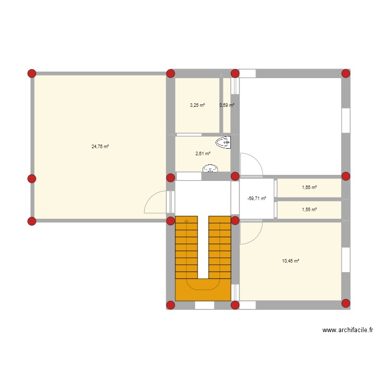 HASINAH2. Plan de 8 pièces et 47 m2