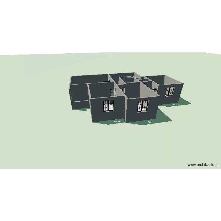 maison adll. Plan de 10  et 72 m²