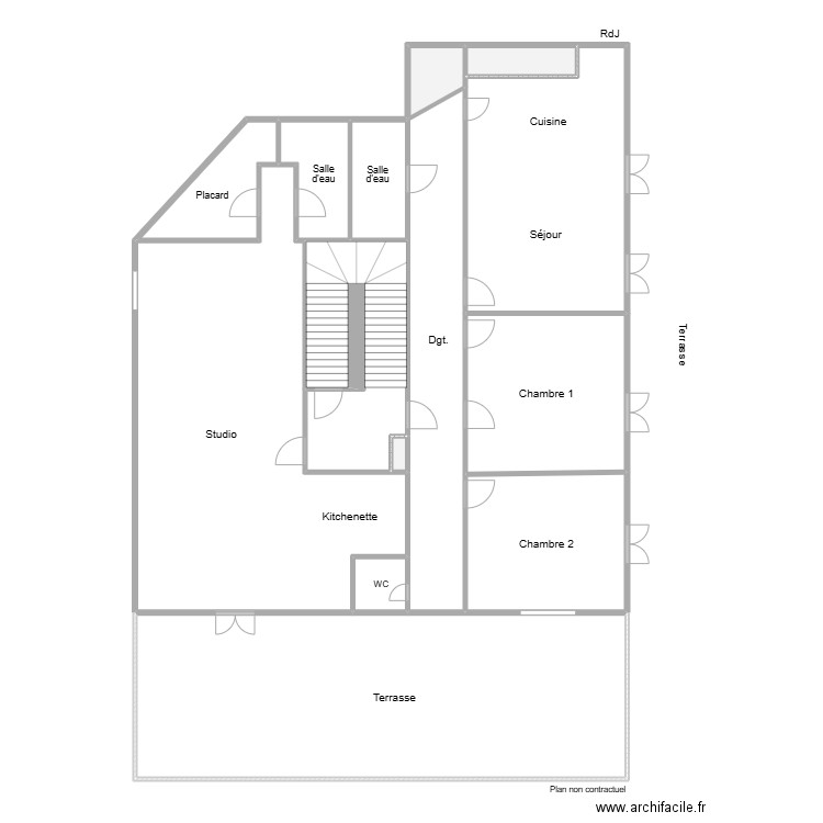 pequignott. Plan de 14 pièces et 412 m2