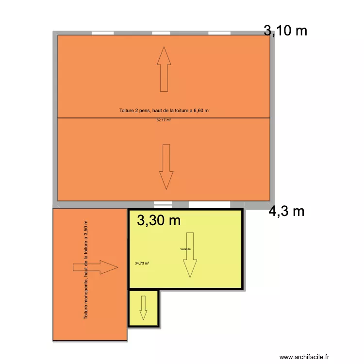 Plan existant. Plan de 