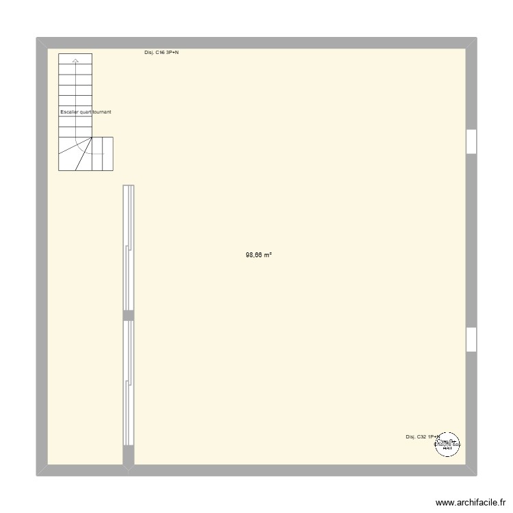 Plan Barran &eacute;tage 2. Plan de 0 pièce et 0 m2
