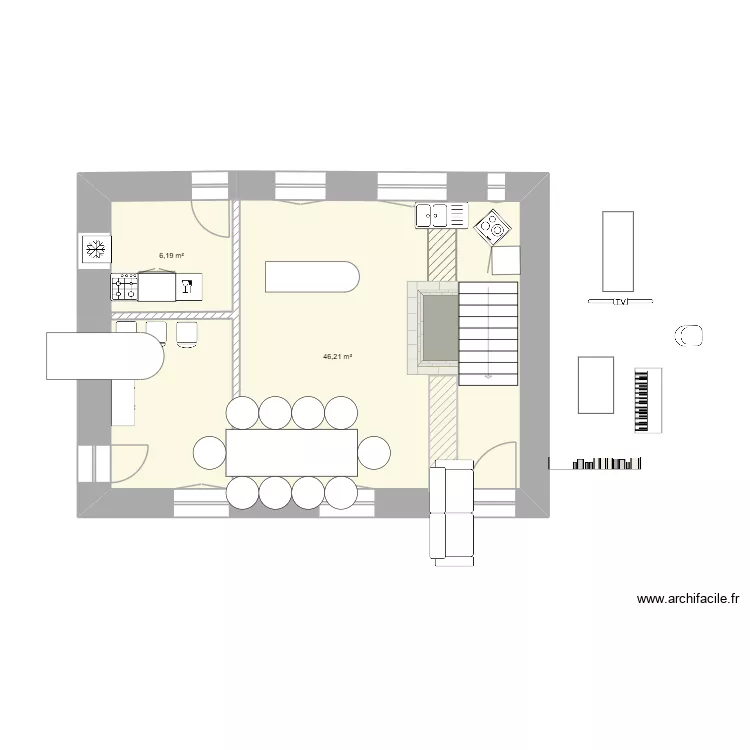Tannières - Projet N°2. Plan de 2 et 52 m² Tannières - Projet N°2. Plan de 2 et 52 m²