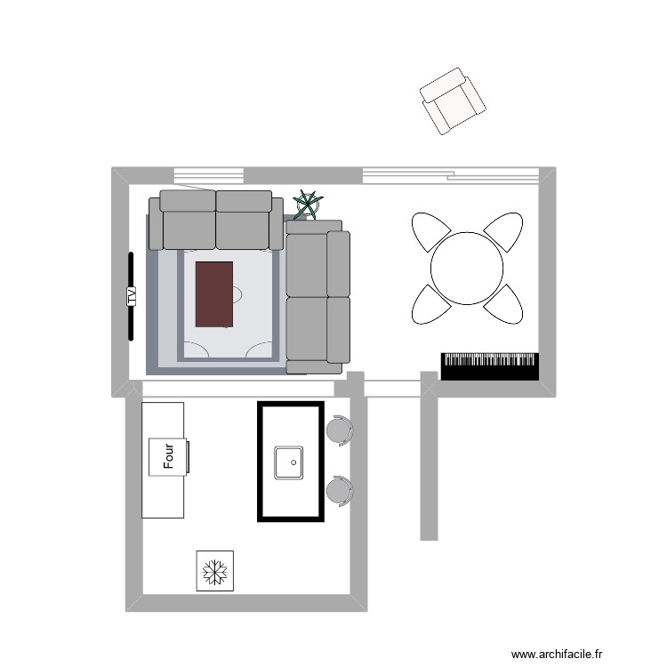 aire ouverte. Plan de 0 pièce et 0 m2