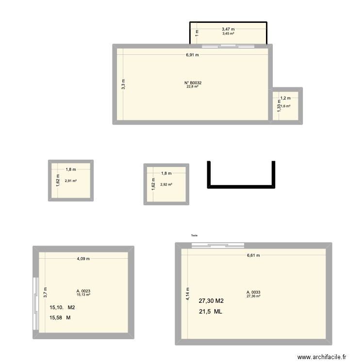 EMERILLON est. Plan de 7 pièces et 76 m2