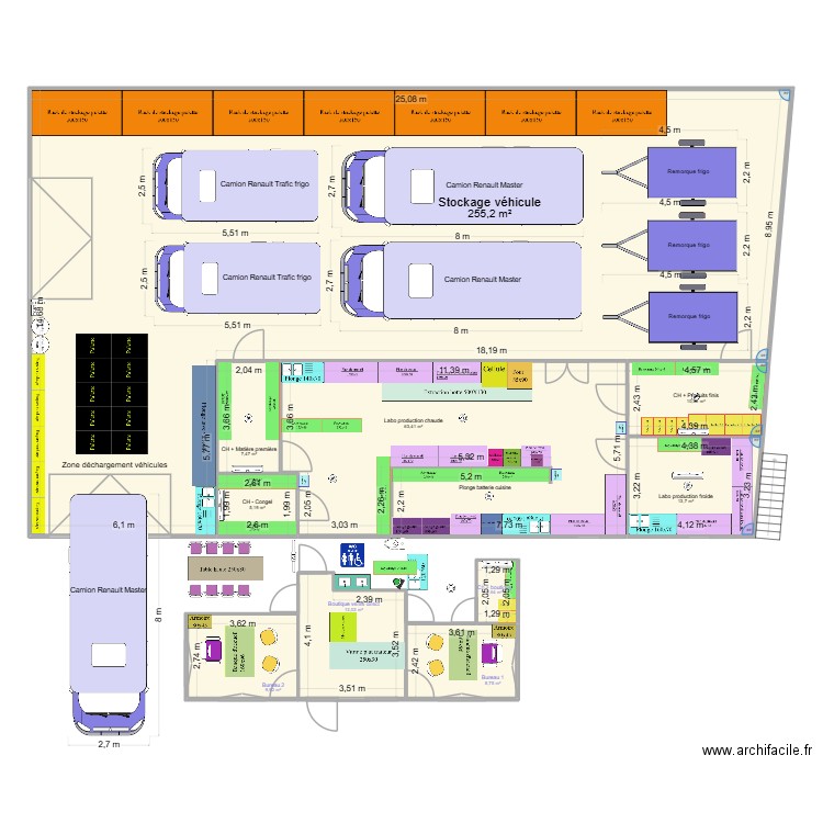 PLAN BATIMENT ZA DU DRENEC. Plan de 13 pièces et 797 m2