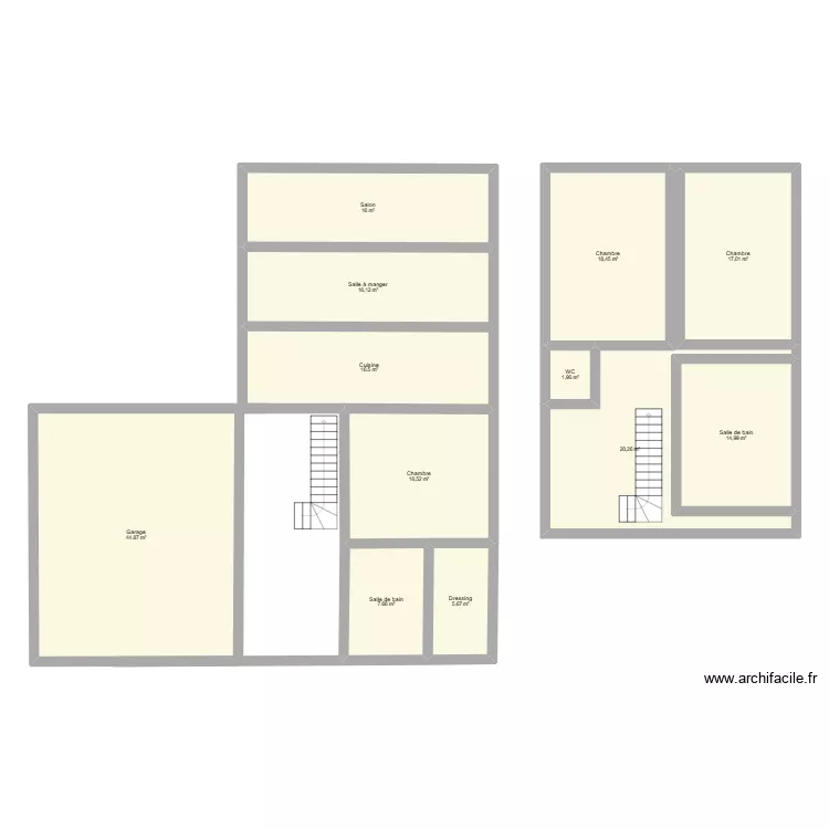 Maison L v2. Plan de 12 pièces et 196 m²
