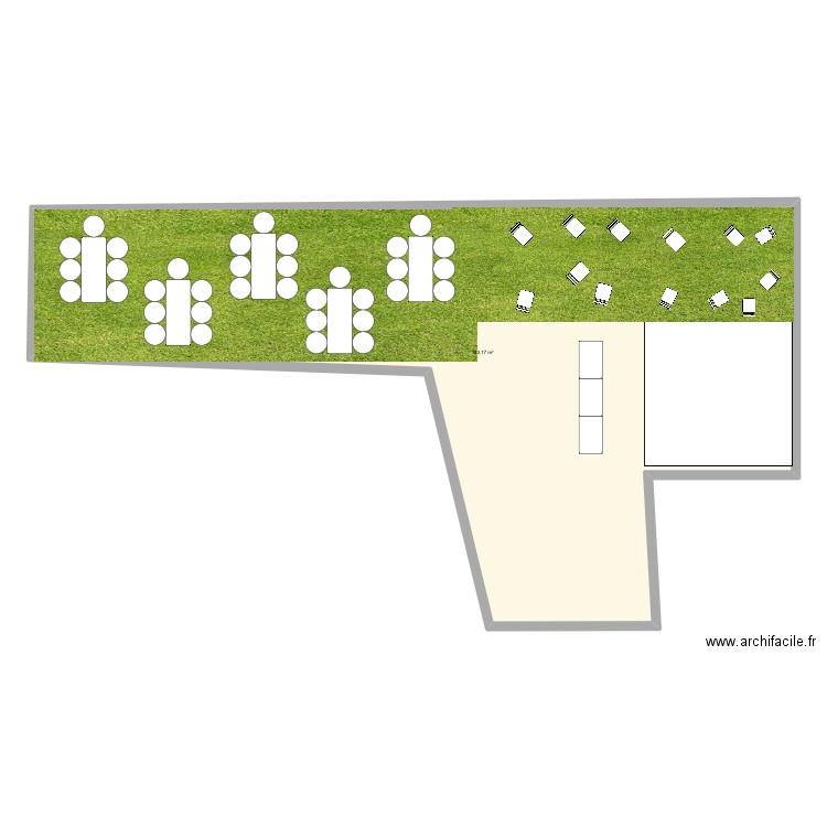 Gladys et kevin. Plan de 1 pièce et 183 m2