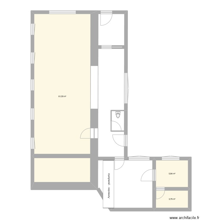 6 ch br renovation. Plan de 3 pièces et 71 m2